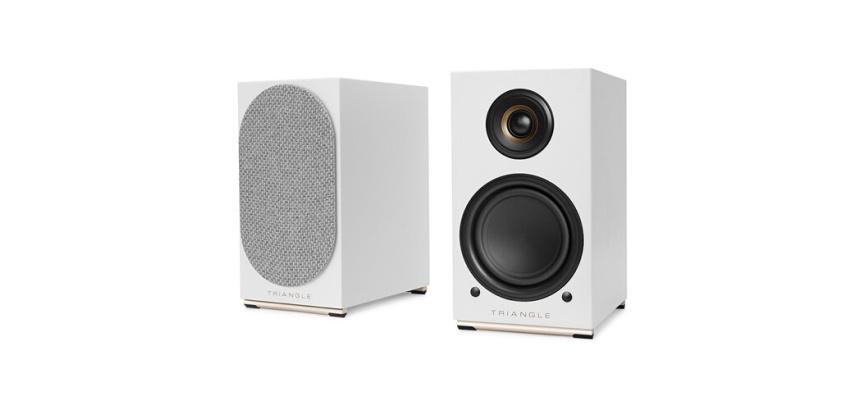 Enceinte connectée Hifi Triangle AIO TWIN Blanc Givré vendues à la paire