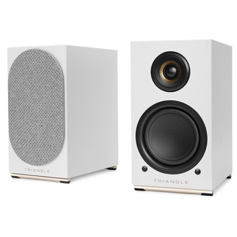 Enceinte connectée Hifi Triangle AIO TWIN Blanc Givré vendues à la paire