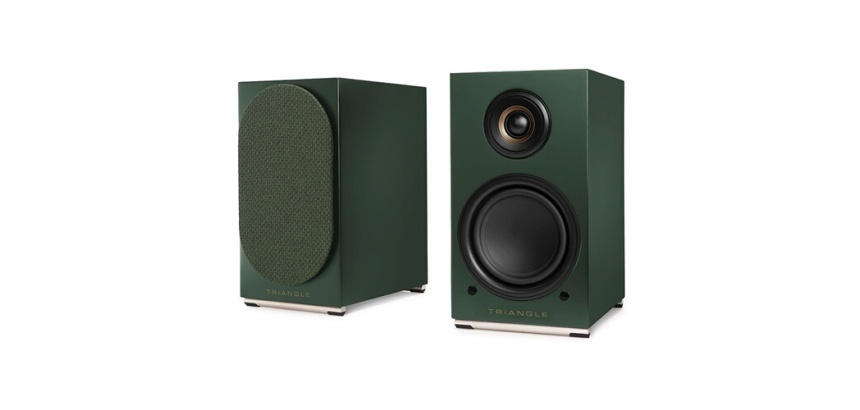 Enceinte connectée Hifi Triangle AIO Twin Vert vendues par paire