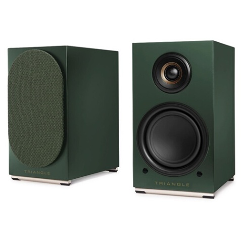 Enceinte connectée Hifi Triangle AIO Twin Vert vendues par paire
