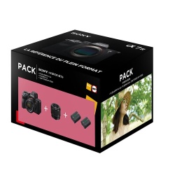 Appareil photo hybride Sony Pack Alpha 7IV + FE 28-60mm f/4-5.6 + FE 50mm f/1.8 + 2ème batterie