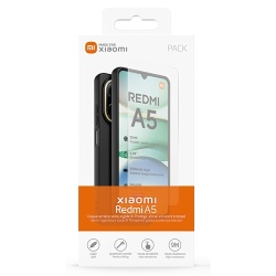Coque et étui téléphone mobile Made For Xiaomi Pack TPU et verre trempe pour Redmi A5 Noir