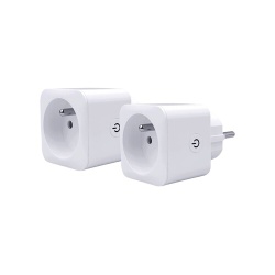 Prise connectée Konyks Lot de 2 électrique intérieure Wi-fi + BT FR 16A avec avec compteur conso