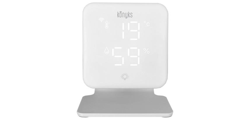 Thermostat connecté Konyks Clim+PAC - Cde infrarouge univ + Thermomètre + Hygromètre