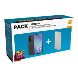 Smartphone Samsung Pack Galaxy A36 6,7" 5G Nano SIM 128 Go Noir + Batterie externe Beige