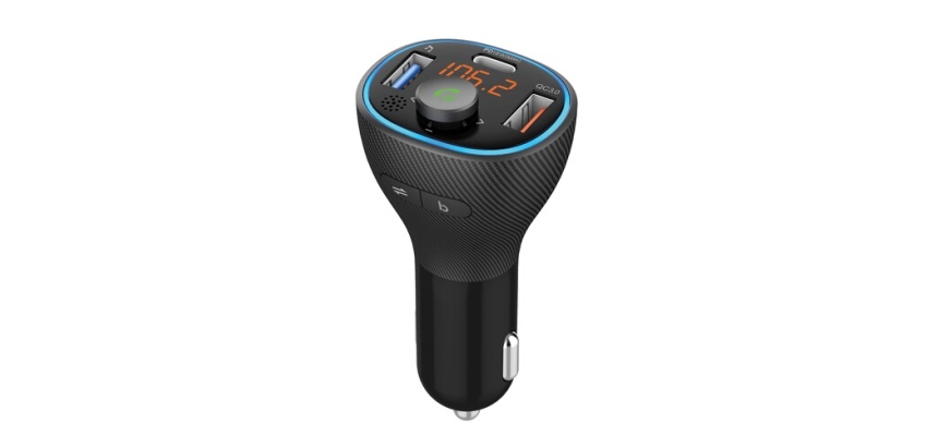 Accessoire téléphonie pour voiture Wefix Transmetteur FM Bluetooth - kit mains libres