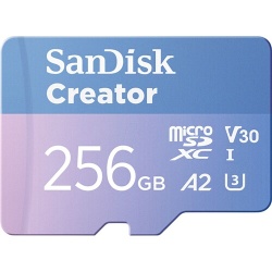 Carte mémoire micro SD Sandisk Creator Card 256G