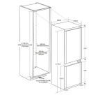 Réfrigérateur congélateur en bas Rosieres RNBQT3518E ENCASTRABLE 178 CM