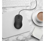 Souris Accsup optique filaire avec interrupteur silencieux - M4003