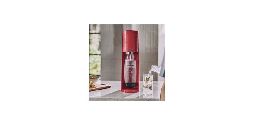 Machine à soda et eau gazeuse Sodastream TERRA Rouge + 1 bouteille compatible Lave Vaisselle