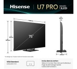 TV LED Hisense Mini LED 75U7Q PRO 189 cm 2025