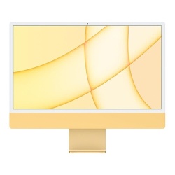 iMac Apple 24" écran retina 4,5K 256 Go SSD 8 Go RAM Puce M1 CPU 8 cœurs GPU 8 cœurs Jaune Reconditionné
