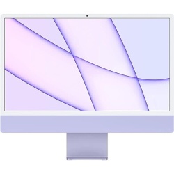 iMac Apple 24" écran retina 4,5K 512 Go SSD 8 Go RAM Puce M1 CPU 8 cœurs GPU 8 cœurs Violet Reconditionné