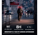 Casque vélo Tnb URBAN MOOV VIZION LED FEU DE FREINAGE AUTOMATIQUE GRIS - M