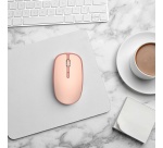 Souris Accsup rechargeable sans fils rose bicolore - 2.4G & Bluetooth