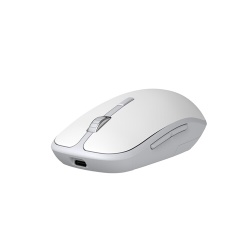 Souris Accsup rechargeable sans fils blanche bicolore - 2.4G & Bluetooth
