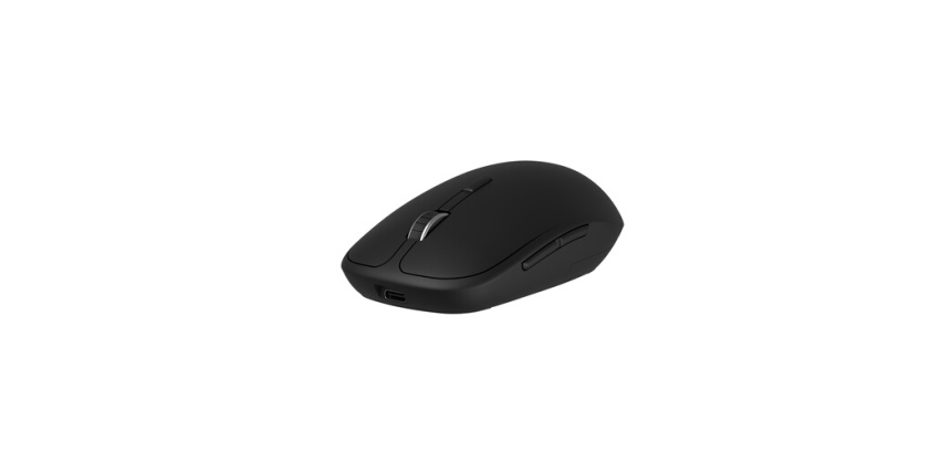 Souris Accsup rechargeable sans fils noire - 2.4G & Bluetooth