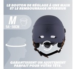 Casque vélo Tnb URBAN MOOV - visière taille M - bleu marine