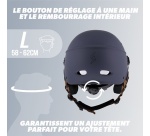 Casque vélo Tnb URBAN MOOV - visière taille L - bleu marine