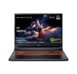 PC portable Acer gaming Nitro V 16 AI ANV16-42-R3JW 16" WUXGA 180 Hz AMD Ryzen 7 16 Go RAM 512 Go SSD Nvidia GeForce RTX 5060 Noir