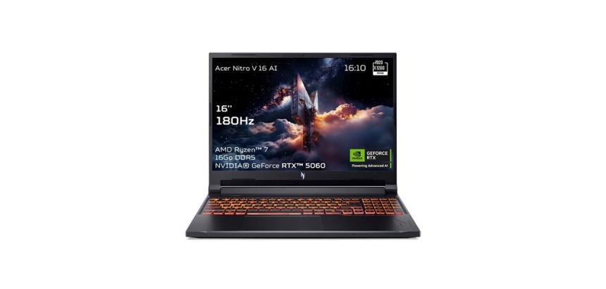 PC portable Acer gaming Nitro V 16 AI ANV16-42-R3JW 16" WUXGA 180 Hz AMD Ryzen 7 16 Go RAM 512 Go SSD Nvidia GeForce RTX 5060 Noir