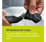 Tondeuse homme Philips QP6552/15 One Blade Pro 360 Visage + Corps