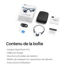 Casque audio Shokz CONDUCTION OSSEUSE OPENSWIM PRO GRIS CHARGE SANS FIL