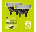 Accessoire rasage Philips Pack 2 Lames de remplacement Tondeuse OneBlade 360 QP420/50 Gris