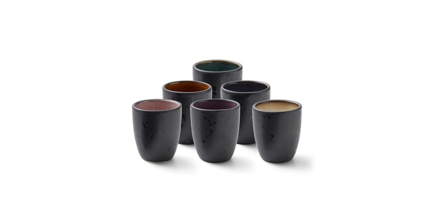Tasse et Mugs Bitz Tasse espresso 9 cl 6 pieces Noir ass.