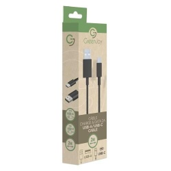 Câble téléphone portable Greenjoy Charge et Data USB Type C 2A 2m Noir