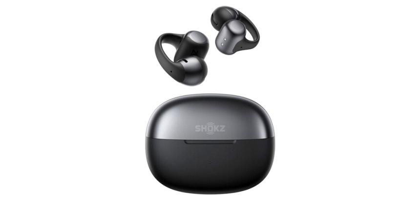 Ecouteurs Shokz OpenDots One à conduction aérienne avec réduction active du bruit Noir