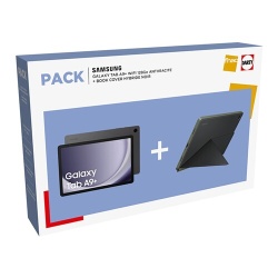 Tablette tactile Samsung Pack TAB A9+ WIFI 128Go Gris Anthracite + Book Cover Hybride Noir