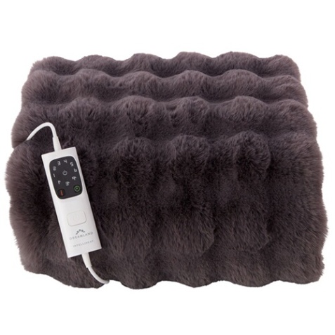 Couverture chauffante Dreamland HYGGE DAYS IMITATION FOURRURE CLOUDY GRIS