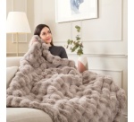 Couverture chauffante Dreamland HYGGE DAYS IMITATION FOURRURE CLOUDY MOKA 160X120CM