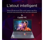 PC portable Lenovo IdeaPad Slim 3 15Q8X10 15,1" OLED Copilot+ Snapdragon X 24 Go RAM 1 To SSD Gris luna