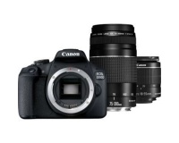 Appareil photo Reflex Canon EOS 2000D+EF-S 18-55 IS II+EF 75-300 f/4-5,6 III + Sac + Carte mémoire SD 16 Go