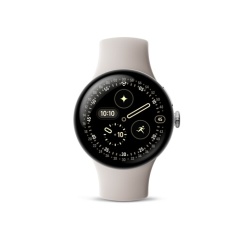 Montre connectée Google Pixel Watch 4 41 mm 4G Argent Poli avec bracelet sport fluoroélastomère Porcelaine