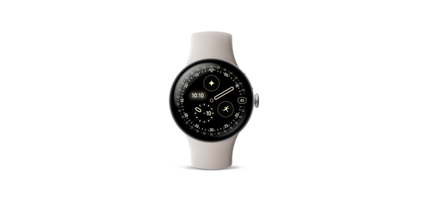 Montre connectée Google Pixel Watch 4 41 mm 4G Argent Poli avec bracelet sport fluoroélastomère Porcelaine