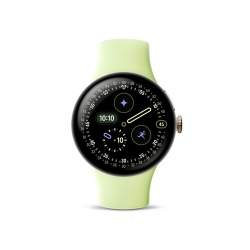 Montre connectée Google Pixel Watch 4 41 mm 4G Doré avec bracelet sport fluoroélastomère Vert Citron