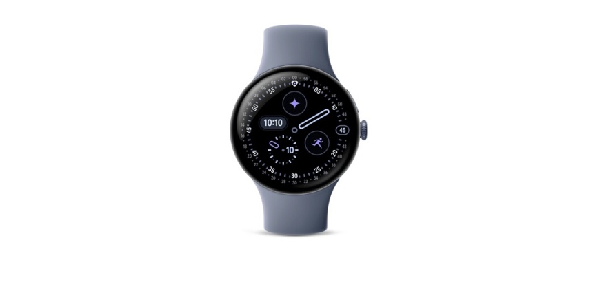 Montre connectée Google Pixel Watch 4 45 mm Bluetooth Gris satiné avec bracelet sport fluoroélastomère Gris Quartz