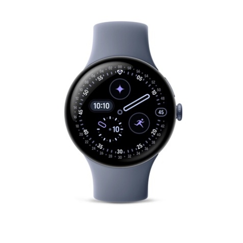 Montre connectée Google Pixel Watch 4 45 mm Bluetooth Gris satiné avec bracelet sport fluoroélastomère Gris Quartz