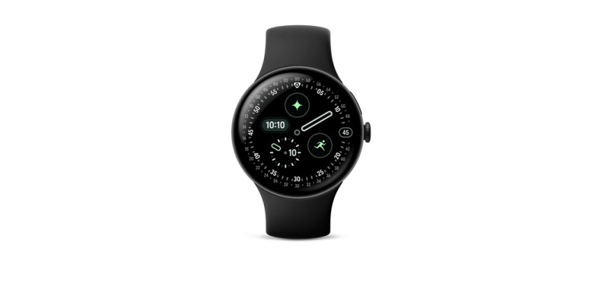 Montre connectée Google Pixel Watch 4 41 mm 4G Noir Mat avec bracelet sport fluoroélastomère Noir Volcanique