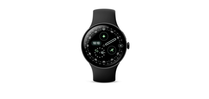 Montre connectée Google Pixel Watch 4 41 mm 4G Noir Mat avec bracelet sport fluoroélastomère Noir Volcanique