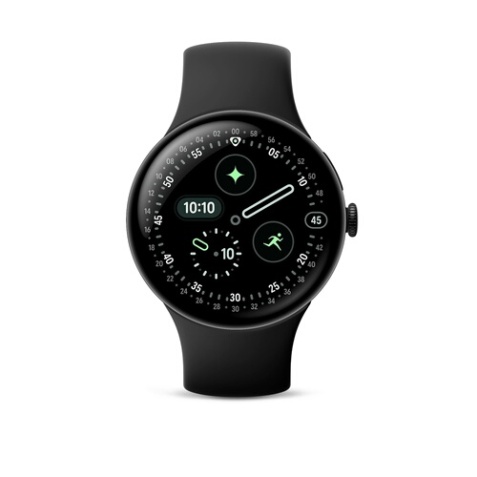 Montre connectée Google Pixel Watch 4 41 mm 4G Noir Mat avec bracelet sport fluoroélastomère Noir Volcanique