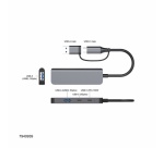 Autres accessoires informatiques Accsup HUB USB-C+A 4 en 1
