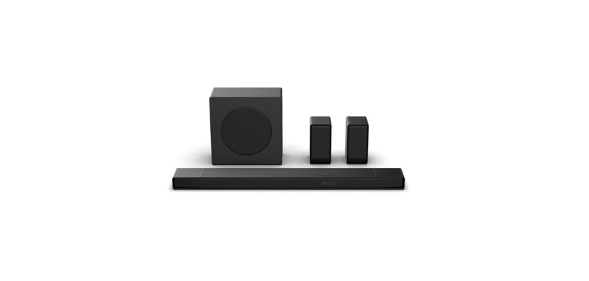 Barre de son Hisense AX5140Q - Home Cinema 5.1.4 CH avec enceintes satellites sans fil et caisson de basse sans fil - Hi-Concerto