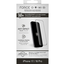 Protection d'écran pour smartphone Forceglass FG MG 2,5D Impact IP17/16 Pro - GRS