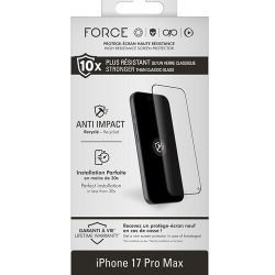 Protection d'écran pour smartphone Forceglass FG MG 2,5D Impact IP17 Pro Max - GRS