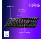 Clavier Logitech gaming filaire Azerty G515 RAPID TKL Noir