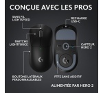 Souris Logitech gaming sans fil PRO X Superlight 2c Noir